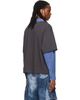 We11done We11done Gray 'Se11done' Layered Long-Sleeve Polo - 3