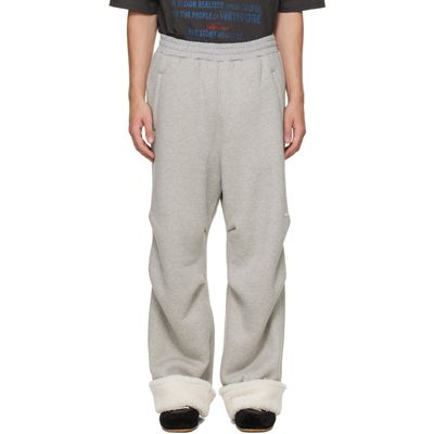 We11done We11done Gray Sherpa Fleece Sweatpants