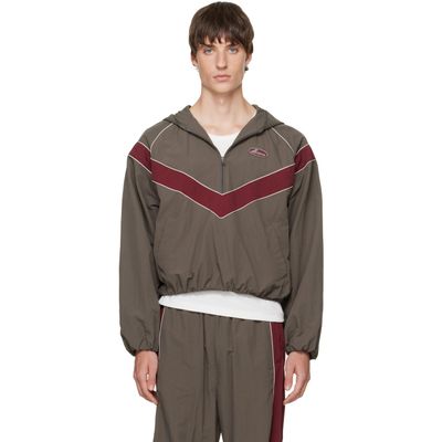 We11done We11done Gray Sporty Half-Zip Hoodie