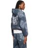 We11done We11done Gray Trompe L'oeil Denim Printed Zip-Up Hoodie - 3