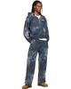 We11done We11done Gray Trompe L'oeil Denim Printed Zip-Up Hoodie - 4
