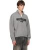 We11done We11done Gray Wide Logo Half-Zip Sweater - 2
