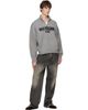 We11done We11done Gray Wide Logo Half-Zip Sweater - 4