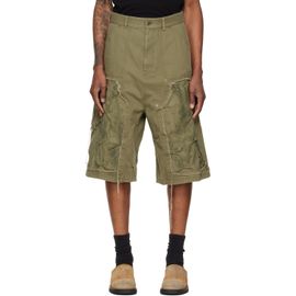 We11done We11done Green Vintage Pinched Work Cargo Shorts