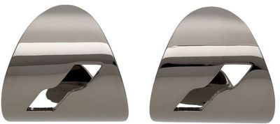 We11done We11done Gunmetal Logo Motif Earrings