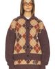 WE11DONE WE11DONE Knit Argyle Intarsia Cardigan - 1