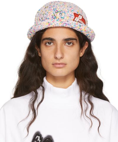 We11done We11done Multicolor Crochet Logo Bucket Hat