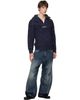 We11done We11done Navy Chunky Embroidered Quarter-Zip Sweater - 4
