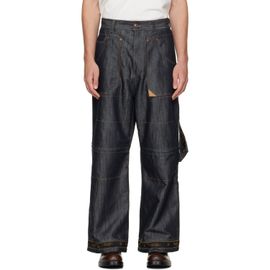 We11done We11done Navy Old School Denim Jeans