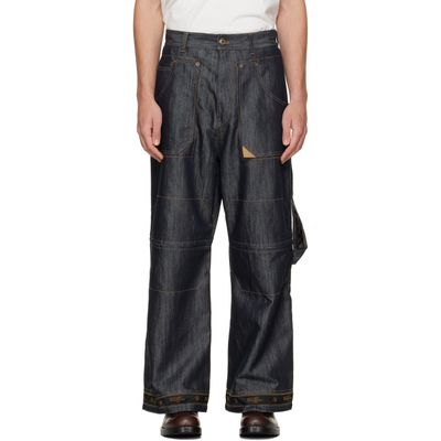 We11done We11done Navy Old School Denim Jeans