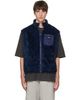 We11done We11done Navy Reversible Fleece Vest - 1
