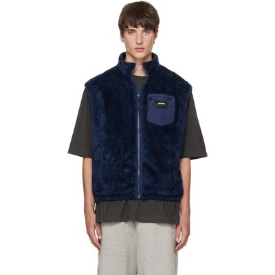 We11done We11done Navy Reversible Fleece Vest