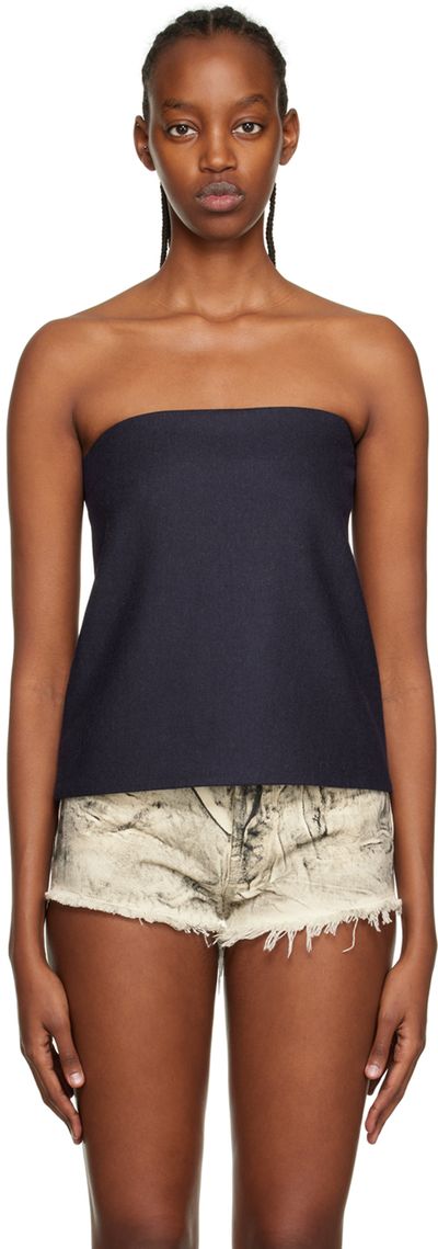 We11done We11done Navy Tube Top