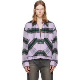 We11done We11done Purple Check Pattern Jacket