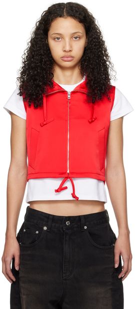 We11done We11done Red Hooded Vest