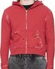 We11done We11done Red Pierced Zip-Up Hoodie - 1