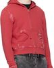 We11done We11done Red Pierced Zip-Up Hoodie - 2