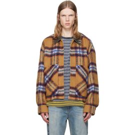 We11done We11done Tan Camel Check Pattern Jacket