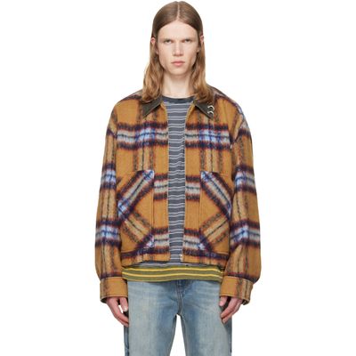 We11done We11done Tan Camel Check Pattern Jacket