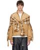 We11done We11done Tan Faux-Suede Layered Harrington Jacket - 1
