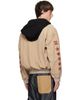 We11done We11done Tan Hooded Herringbone Jacket - 3