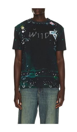 WE11DONE WE11DONE Trompe-L'Oeil Pierced T-Shirt