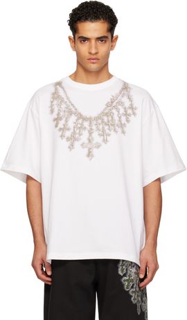 We11done We11done White Cross Necklace T-shirt