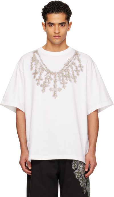 We11done We11done White Cross Necklace T-shirt