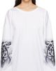 We11done We11done White Raw Edge Long Sleeve T-Shirt - 1