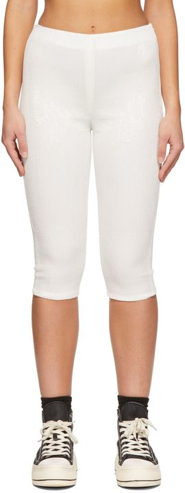 We11done We11done White Sequin Shorts