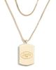 WEAR by Erin Andrews WEAR by Erin Andrews x Baublebar New York Jets Gold Dog Tag Necklace  - 1
