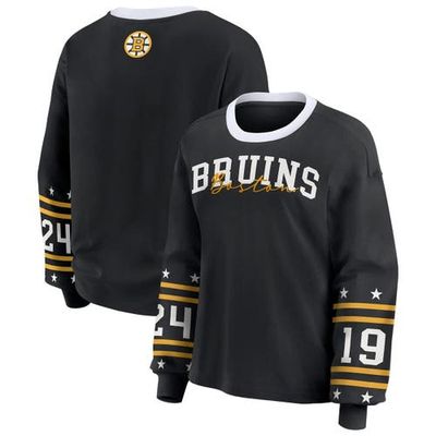 WEAR by Erin Andrews Women's WEAR by Erin Andrews Black Boston Bruins Long-Sleeve Sport T-Shirt 