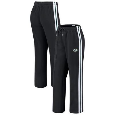 WEAR by Erin Andrews Women's WEAR by Erin Andrews Black Green Bay Packers Color-Block Straight Leg Pants 