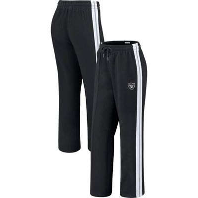 WEAR by Erin Andrews Women's WEAR by Erin Andrews Black Las Vegas Raiders Color-Block Straight Leg Pants 