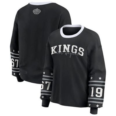 WEAR by Erin Andrews Women's WEAR by Erin Andrews Black Los Angeles Kings Long-Sleeve Sport T-Shirt 
