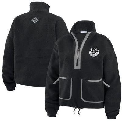 WEAR by Erin Andrews Women's WEAR by Erin Andrews Black Los Angeles Kings Polar Fleece Half-Zip Jacket 