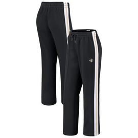 WEAR by Erin Andrews Women's WEAR by Erin Andrews Black New Orleans Saints Color-Block Straight Leg Pants 