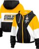 WEAR by Erin Andrews Women's WEAR by Erin Andrews Black Pittsburgh Steelers Color Block Full-Zip Windbreaker Jacket  - 1