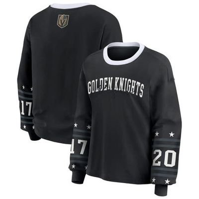 WEAR by Erin Andrews Women's WEAR by Erin Andrews Black Vegas Golden Knights Long-Sleeve Sport T-Shirt 