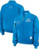 WEAR by Erin Andrews Women's WEAR by Erin Andrews Blue Detroit Lions Patch Full-Zip Bomber Jacket  - 1