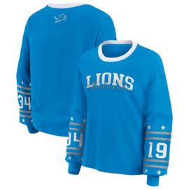 WEAR by Erin Andrews Women's WEAR by Erin Andrews Blue Detroit Lions Sport Long-Sleeve T-Shirt 