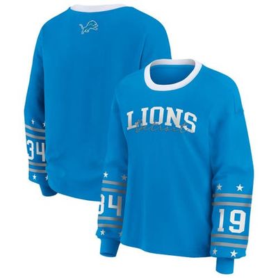 WEAR by Erin Andrews Women's WEAR by Erin Andrews Blue Detroit Lions Sport Long-Sleeve T-Shirt 