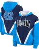 WEAR by Erin Andrews Women's WEAR by Erin Andrews Blue/Navy North Carolina Tar Heels Colorblock Full-Zip Hoodie Windbreaker Jacket  - 1