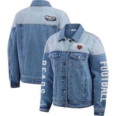WEAR by Erin Andrews Women's WEAR by Erin Andrews Chicago Bears Full-Button Denim Jacket 