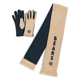 WEAR by Erin Andrews Women's WEAR by Erin Andrews Chicago Bears Tonal Microcheck Scarf & Glove Set