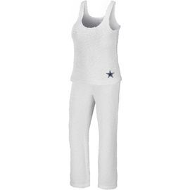WEAR by Erin Andrews Women's WEAR by Erin Andrews Cream Dallas Cowboys Cozy Scoop Neck Tank Top & Pants Sleep Set 