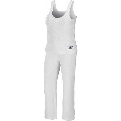 WEAR by Erin Andrews Women's WEAR by Erin Andrews Cream Dallas Cowboys Cozy Scoop Neck Tank Top & Pants Sleep Set 