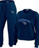 WEAR by Erin Andrews Women's WEAR by Erin Andrews Cream Tennessee Titans Knitted Tri-Blend Long Sleeve T-Shirt & Pants Lounge Set - 1