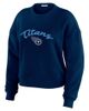 WEAR by Erin Andrews Women's WEAR by Erin Andrews Cream Tennessee Titans Knitted Tri-Blend Long Sleeve T-Shirt & Pants Lounge Set - 2