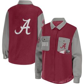 WEAR by Erin Andrews Women's WEAR by Erin Andrews Crimson Alabama Crimson Tide Button-Up Shirt Jacket 